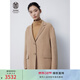 ERDOS【善系列】復古翻領(lǐng)寬松西裝外套千鳥(niǎo)格法式女毛呢大衣 沙米 160/84A/M