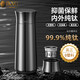 IKXO純鈦保溫杯鈦杯大容量茶水分離泡茶杯子2026新款商務(wù)水杯生日禮物 黑鈦金【500ml】
