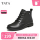 他她（TATA）休閑馬丁靴女平底短靴子冬7BJ48DD4 黑色 36