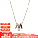 蔻馳三環(huán)項鏈琺瑯吊墜鎖骨鏈女士時(shí)尚項鏈氣質(zhì)精致百搭送女友生日禮物 金色/白色CI905-GDWT