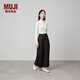 MUJI女式  不易沾水 直筒裙 長(cháng)半身裙女裙子女裝 春季 BE1SSC4A 黑色 L (165/70A)