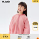 M.Latin/【商場(chǎng)同款】馬拉丁兒童外套春秋新款女大童蝙蝠袖繡花夾克 玫粉紅 140