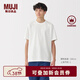 MUJI男式天竺編織圓領(lǐng)短袖T恤男士打底衫男款休閑上衣夏季男裝 白色 L (175/100A)