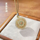 足銀999描金琺瑯彩點(diǎn)鉆八寶羅盤(pán)吊墜項鏈女輕奢高級感毛衣鏈禮物 云錦羅盤(pán)項鏈