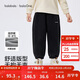 巴拉巴拉兒童褲子男童女童加絨加厚長(cháng)褲2025秋冬束腳運動(dòng)休閑褲親子款時(shí)尚