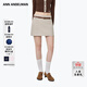 ANN ANDELMAN【羅潾同款】官方直營(yíng)高腰a字半身裙女包臀修身配腰帶毛呢短裙子 杏色 XS