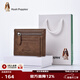 暇步士（Hush Puppies）男士錢(qián)包經(jīng)典短款錢(qián)包手工真皮多卡位卡夾卡包生日禮物送老公 棕色HC-1311051W-2415
