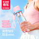 希樂(lè )（cille）運動(dòng)水杯帶吸管男女學(xué)生大容量水壺瓶旅行便攜健身夏季耐高溫杯子 粉640ml【旋鈕開(kāi)蓋-tritan材質(zhì)】