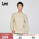 Lee品舒適版圓領(lǐng)小Logo貼布男長(cháng)袖衛衣 卡其色  XL 