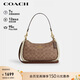 蔻馳（COACH）【品牌直供】女士TERI單肩手提斜挎包新月包卡其色CY659禮物