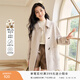 香影牛角扣羊毛雙面呢大衣女2025秋冬新款氣質(zhì)小個(gè)子米色毛呢外套 米色 S