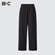 優(yōu)衣庫加長(cháng)款合作款男女裝寬松運動(dòng)長(cháng)褲/褲腳抽繩衛褲485453 09 黑色 L
