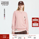 Teenie Weenie小熊女裝衛衣秋冬簡(jiǎn)約寬松休閑學(xué)院風(fēng)圓領(lǐng)套頭上衣 粉色 M