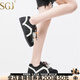 SGJ英國奢侈品牌德訓鞋女新款復古高級感內增百搭運動(dòng)鞋雙色鞋帶休閑 黑色【精美l禮盒】 37
