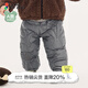 jnby by JNBY新款江南布衣羽絨束腳褲休閑日常寬松25冬男女童嬰兒YP0E10920 046/鑄鐵灰 100 cm 充絨量20g