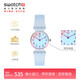 斯沃琪（Swatch）瑞士手表 純凈天藍 小巧開(kāi)學(xué)禮物時(shí)尚石英腕表初高中考試表 LK396