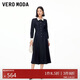 VEROMODA 連衣裙女2026春季新款撞色口袋大裙擺收腰牛仔連衣裙326142004
