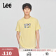 Lee25新品舒適版圓領(lǐng)Logo印花男女同款短袖T恤休閑潮