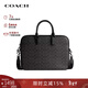 蔻馳（COACH）【品牌直供】男士老花輕奢公文包電腦包手提包禮物新年生日禮物 炭灰色老花CV955 R8E