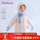 笛莎（DEESHA）女童羽絨服2025冬新款三防保暖中長(cháng)款羽絨外套童裝女寶寶衣服 粉色 90