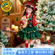 G.duck小黃鴨童裝圣誕節服裝兒童連衣裙冬季加絨生日禮服裙子女童拜年服 不加絨連衣裙+襪子 100 建議2~3歲（ 90-100cm）