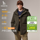哈吉斯（HAZZYS）男裝 冬款PHIZ系列多口袋【三防】寬松羽絨服男外套ASFZU0CDI02 深卡其色DK L （175/96A 48）