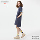 優(yōu)衣庫合作款/女裝寬松T恤連衣裙/短袖裙子484003 69 藏青色 M