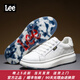 Lee男鞋休閑鞋設計感增高小白鞋男生時(shí)尚經(jīng)典板鞋舒適百搭白色鞋子男 白色 41 【偏大/請拍小一碼】