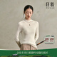 日著(zhù)【3件199/件】游吟無(wú)縫針織衫2025春新修身美麗奴羊毛打底衣 游士白-半高領(lǐng) S
