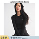 Abercrombie & Fitch小麋鹿圖案美式修身打底內搭長(cháng)袖T恤25秋冬女裝139-5847 黑色 S (165/88A)