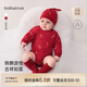 babylove【安心柔】新生兒包屁衣紅色純棉衣服初生嬰兒新年衣服歲禧鱗光