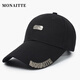 蒙奈特（MONAITTE）帽子男春夏新款加長(cháng)帽檐顯臉小時(shí)尚棒球帽戶(hù)外運動(dòng)跑步鴨舌帽女潮 黑色 （長(cháng)帽檐11CM） 均碼 可調節（54-61CM）