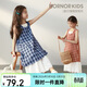 LUSON陳大豬童裝女童連衣裙2025新款洋氣法式格子裙兒童夏季裙子