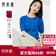 梵希蔓法式鏤空套頭短袖針織衫女夏新款提花泡泡袖圓領(lǐng)上衣 克萊因藍 L
