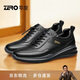 零度Zero男鞋運動(dòng)鞋男舒適百搭厚底增高透氣低幫休閑鞋子男 黑色 40