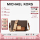 MICHAEL KORS婦女節禮物輕奢MK女包SLOAN老花翻蓋斜挎相機包中號深棕色