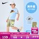 NIKE 耐克童裝男童短袖t恤+短褲2件 套裝25夏季新款舒適毛圈兒童套裝