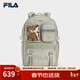 FILA 斐樂(lè )官方女包背包秋季新款時(shí)尚雙肩包多口袋書(shū)包電腦包 激流灰-GY XS