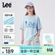 Lee兒童短袖套裝2025夏季新款男童女童休閑百搭兩件套中大童T恤半袖 天藍色 160 cm