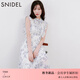 SNIDEL2025秋冬新品優(yōu)雅荷葉邊小飛袖印花茶歇連衣裙SWFO254139 象牙白 L （2）
