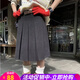 歐貝汐毛呢百褶半身裙女2026年春夏季新款伯克利裙子春秋學(xué)院風(fēng)A字短裙 灰色 M