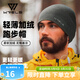 WRELS秋冬跑步防風(fēng)保暖帽男女戶(hù)外騎行薄絨運動(dòng)帽速干透氣護耳抓絨帽子 柔霧灰