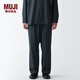 MUJILabo 男女通用 水洗 萊賽爾纖維混 輕便褲褲子長(cháng)褲休閑褲BF19ZA3A 炭灰色 XS 160/68A