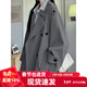 GARNUO灰色風(fēng)衣外套女中長(cháng)款2026早春秋新款韓系小個(gè)子高級感巨好看大衣 灰色 S 【80-110斤】
