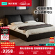 林氏家居雙人床真皮主臥床頭軟包靠背床高端大氣2米x2.2米床PC835
