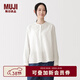 MUJI 女式 木棉混雙層紗織長(cháng)袖罩衫女士襯衫襯衣內搭26年春季女裝 米白色 S (155/80A)