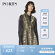 PORTS寶姿 新品女裝無(wú)袖撞色拼接中長(cháng)風(fēng)衣SA9T001GFQ026 銅繡綠 L (8)