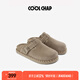 COOLCHAP【敖瑞鵬同款】進(jìn)口牛反絨防潑手工厚底包頭拖鞋勃肯鞋女男女同款 月色沙丘  新版 43