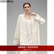 COCOBELLA新中式重工立體刺繡釘珠外套女氣質(zhì)國風(fēng)開(kāi)衫SC7078 珍珠白 L