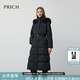 PRICH【90%鵝絨】時(shí)尚連帽蓬松毛領(lǐng)收腰保暖長(cháng)羽絨服2025冬新款新年 19黑色 L 170